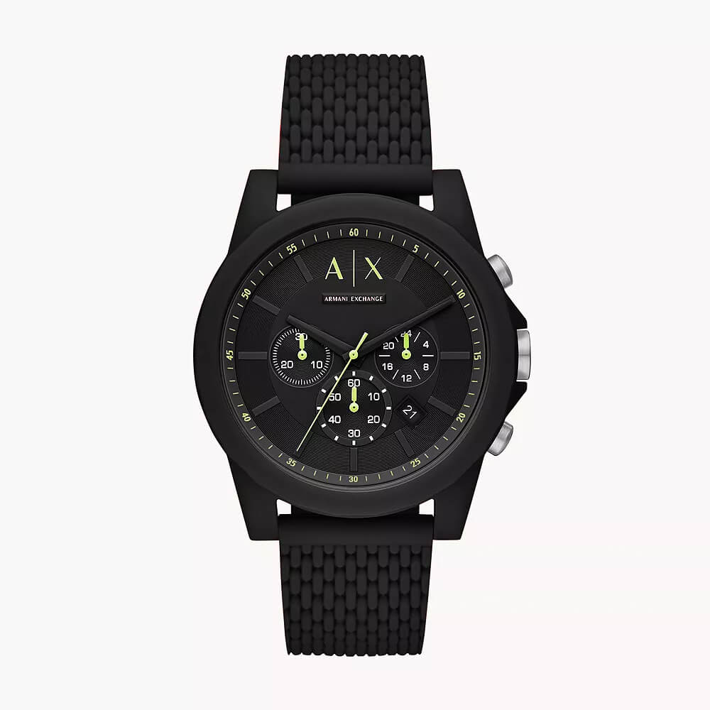Master Chief Three-Hand Black Stainless Steel Watch