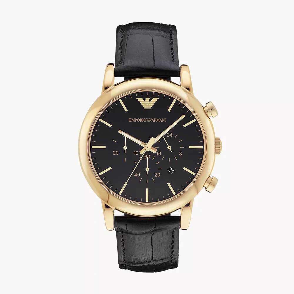 Exchange Chronograph Black Silicone Watch
