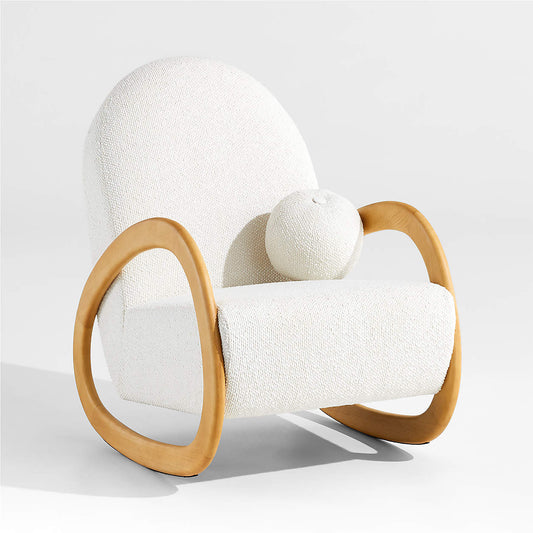 Schaukelstuhl „Snow Boucle“ für Kinderzimmer
