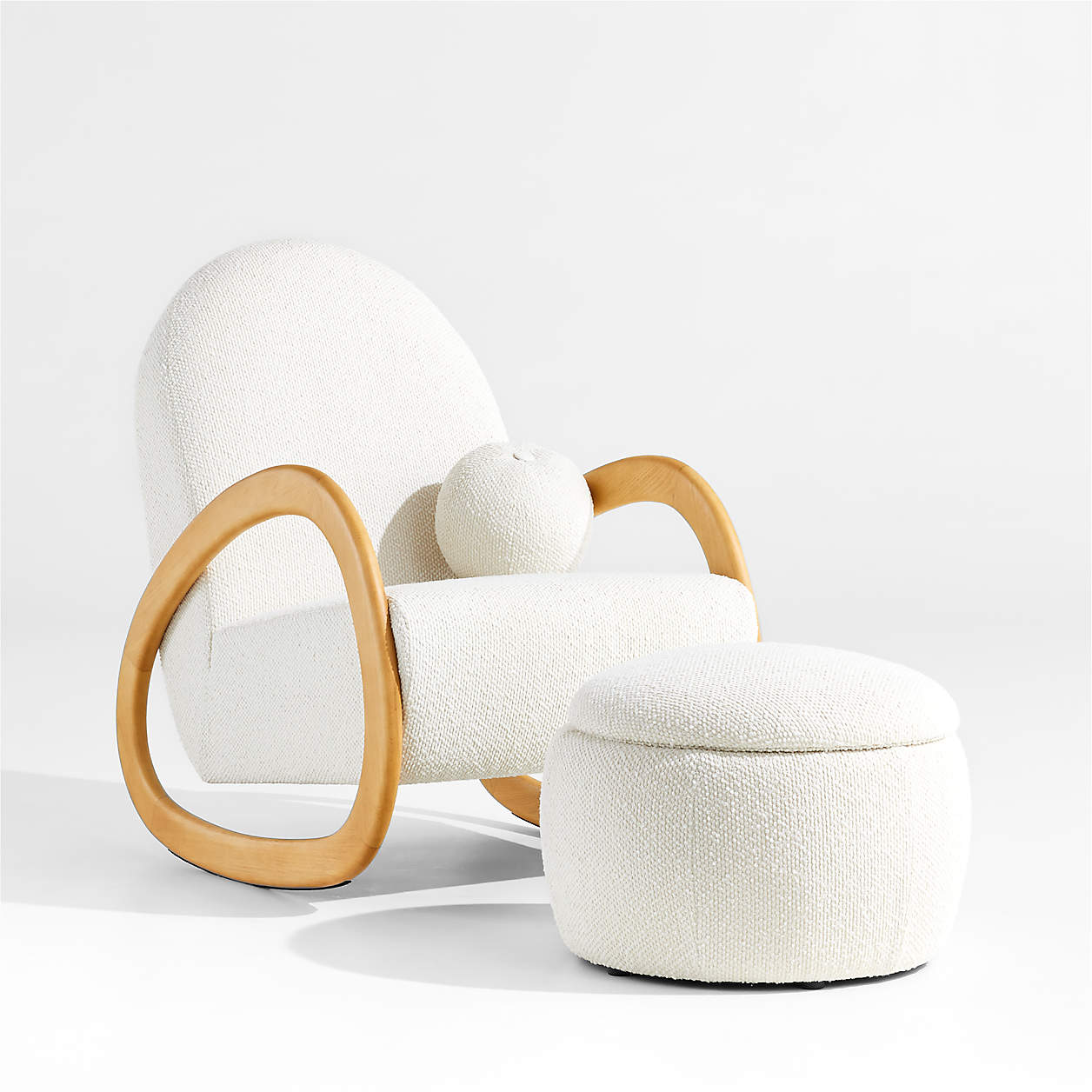 Snow Boucle Nursery Rocking Chair