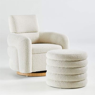 Snow Boucle Nursery Rocking Chair